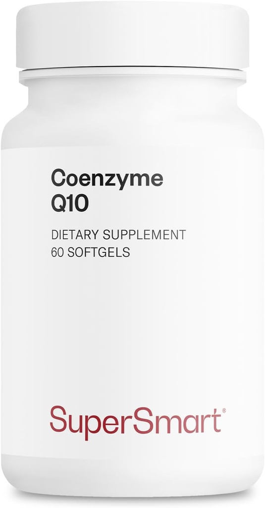 Supersmart - Co-Enzyme Q10 (CoQ10) 90mg per Day - Ubiquinol Suplemen dengan Tocopherol & Vitamin E 128; Non-GMO & Gluten Free - 60 Softgeels