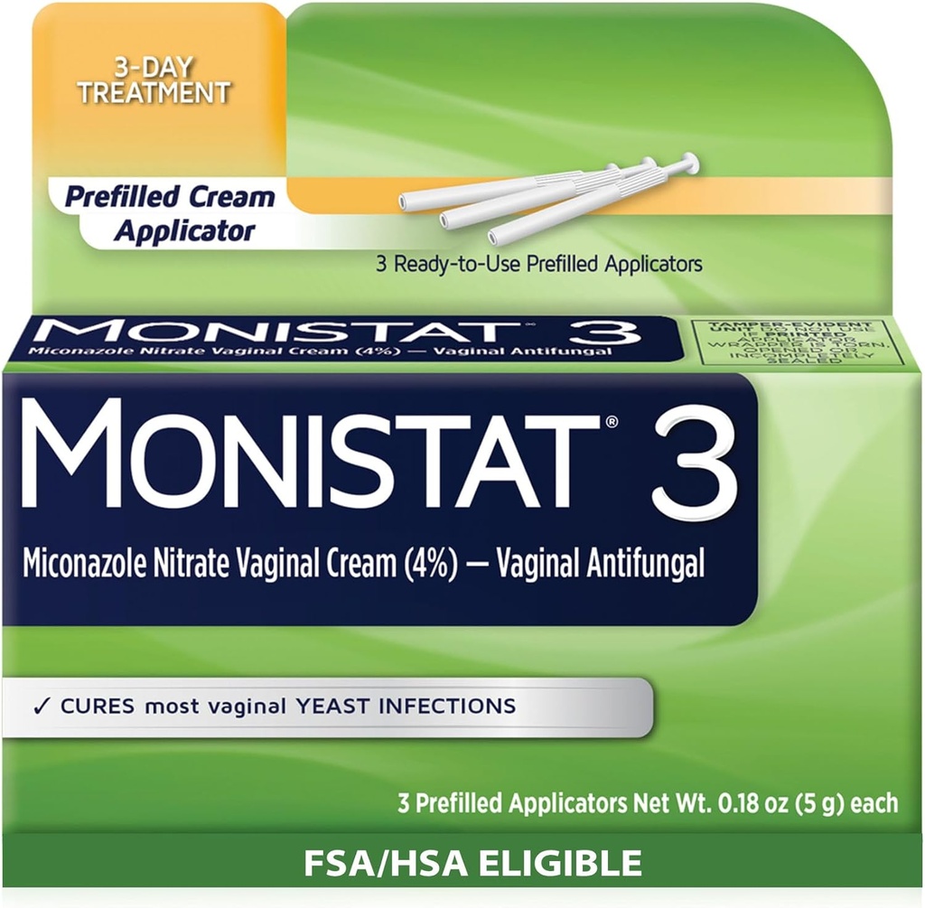 Monista 3 Hari Menginfeksi Kold Treatment untuk Perempuan, 3 Miconazole Pre- Aplikasi Krim Berisi, 1 Pack