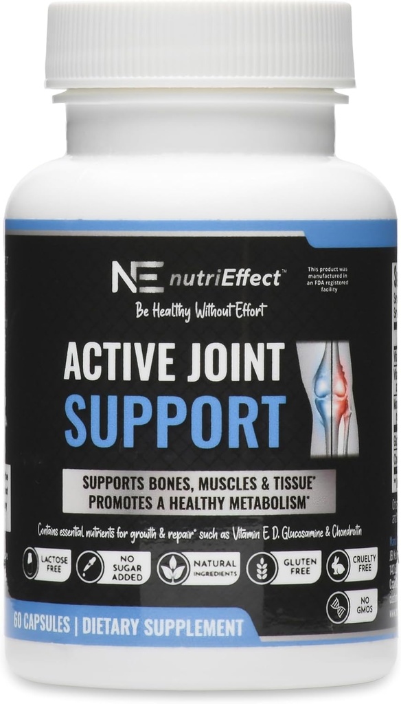 Suplemen Dukungan Aktif 124; Supports Bones, Muscles & Tissule 124; Memroses Metabolisme Sehat 124; Ingrediens Natural - Nuklir Esculate untuk Perkembangan & Repair 124; 60 Cacah