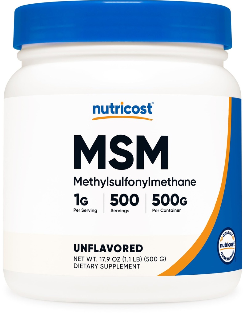 Nutricost Pure MSM Powder 500 Grams (Methylsulfonymetana)