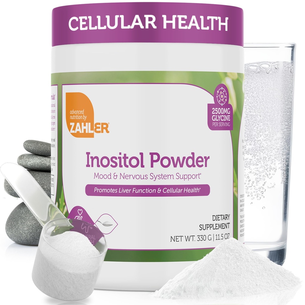 Zahler Inositol & Glycine Suplemen Supder - Mood & Nervous System Support for Women - Hormone Keseimbangan & Healthy Ovarian Fungsi - Kosher, Gluten Free, Dairy Free, Soy Free 115 Oz