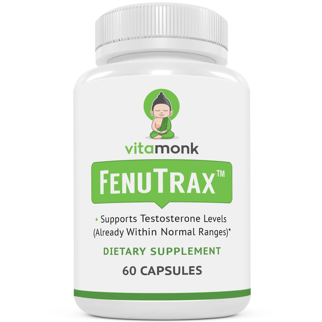 VitaMonk FenuTrax ™ Fenugreek Ekstrak Terkuat 50% Fenogreek Ekstrak Benih Standardisasi untuk Fenuside - Tinggi Furostanol Glycoside dan Konten Saponin Ketika Dibandingkan dengan Tesofen - 60 Capsules