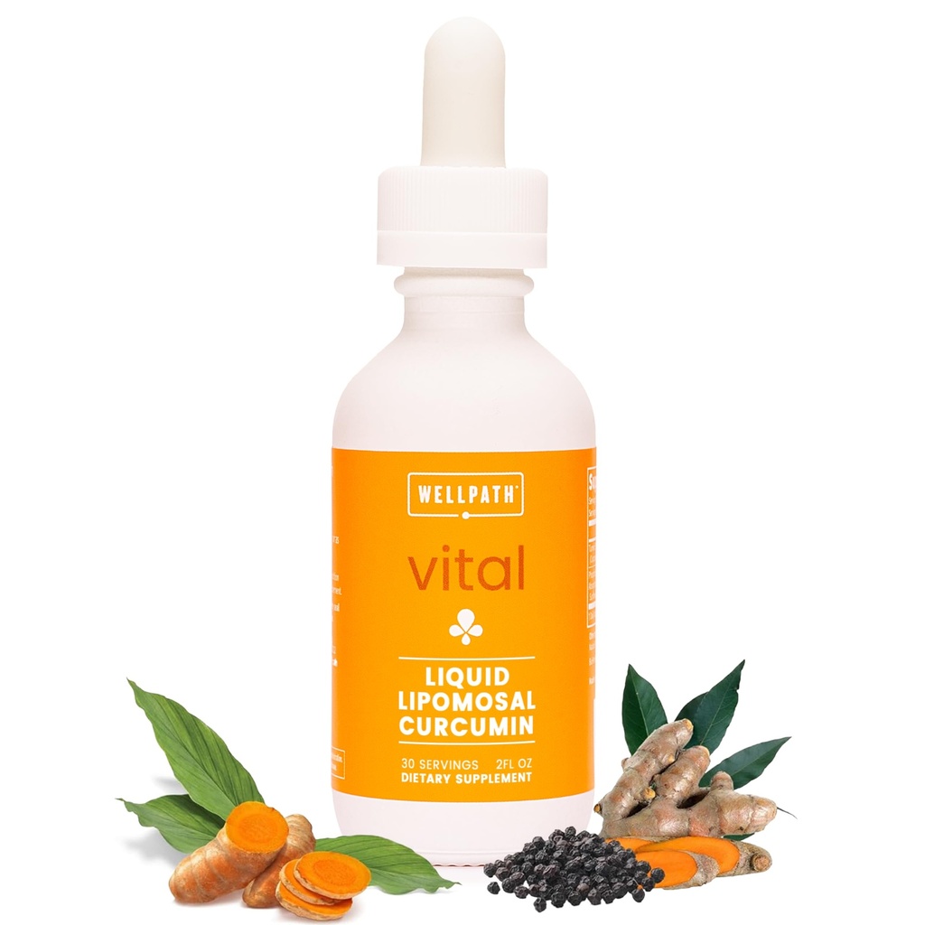 Wellpath Lipomal Curcumin Supplement Non- GMO, Vegan, 2 oz