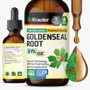 BIO KRAUTER Goldenseal Root Extract Liquid - Dukungan Repiratory Vegan - Golden Seal Drops - Alkohol & Sugar Free - 2 Fl.Oz.