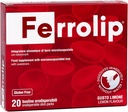 Ferrolip Iron Suplement for Women, Men and Kids (20 Lemon Flavored Soluble Soluble Sachets) - Gastrointestinal Comfort dan No Metalic Taste - Vegan dan Gluten Free