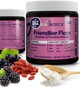 SUNBIOTICS Frighter Flora - Kids Prebiotic and Probiotic Powder Suplement With 5 Billion CFU of 5 Probiotic Strains for Good Gut Flora, Immune System, & balanced Microbiome - Berry, 2 Ounce