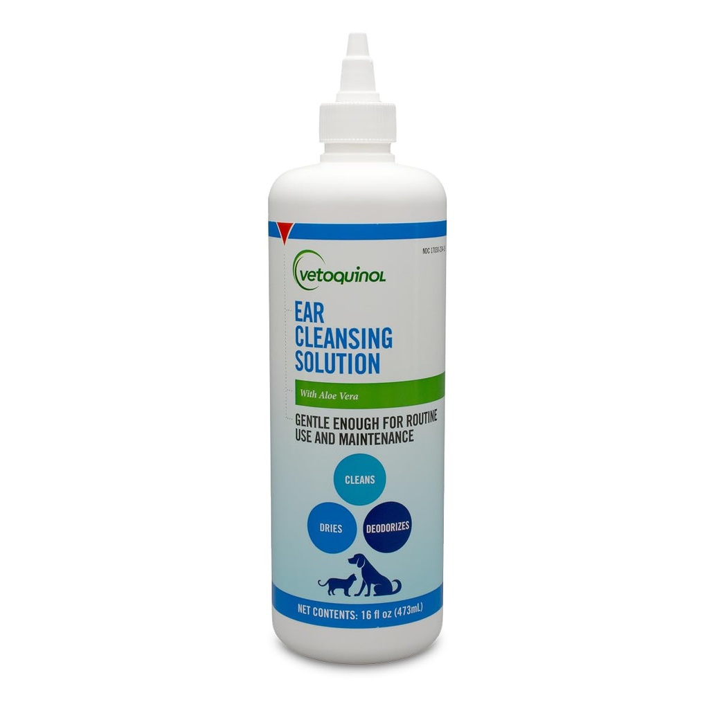 Vetoquinol Ear Cleansing Solusi untuk Anjing dan Kucing - 16oz