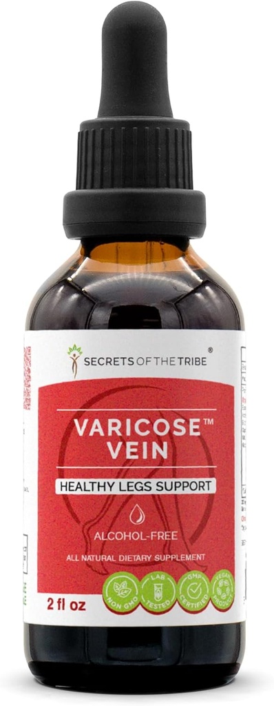 Rahasia Suku Varicose Vein Alcohol- Bebas, Glycerite Butcher 's Broom, Horse Chestnut, Bilberry, Cayenne, Gotu Kola, Grape. Tincture, Herbal Ekstrak Kaki Sehat Dukungan 2 OZ