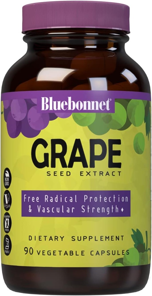 BlueBonnet Super Fruit Grape Extract Suplement, 90 Count