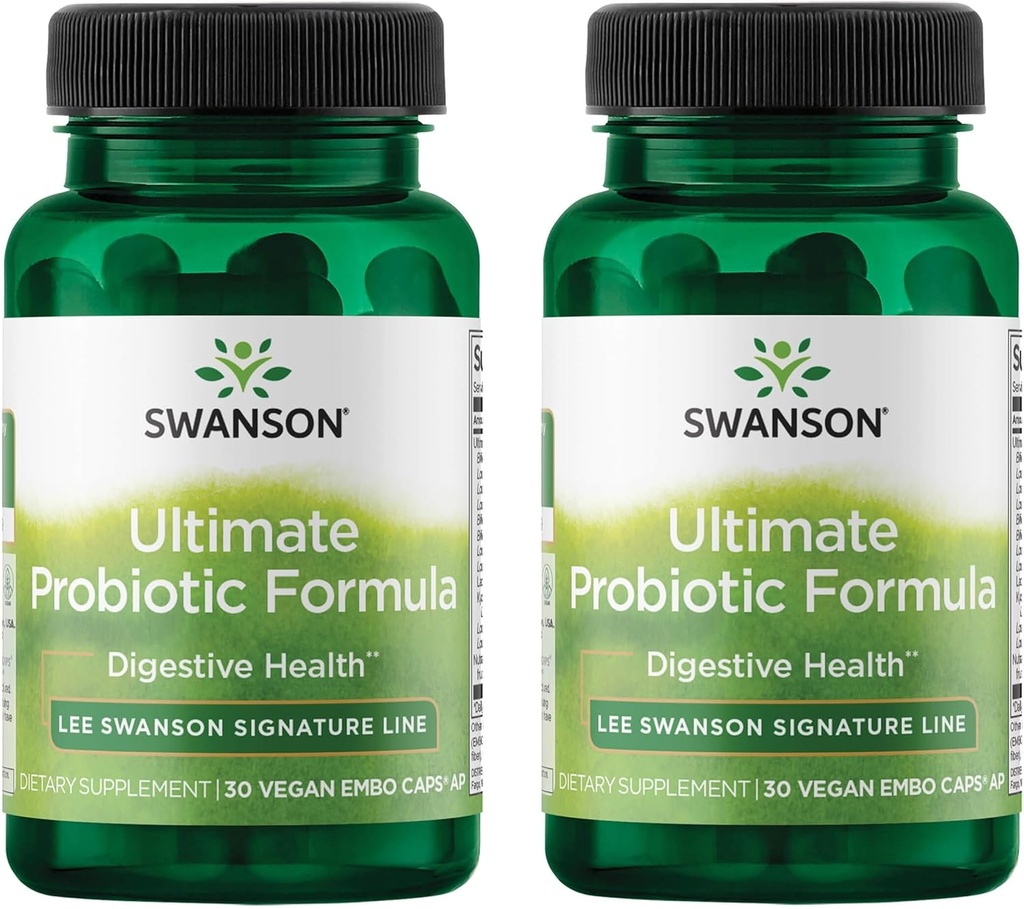 Swanson Ultimate Probiotic Formula Digetical Health Ammune System Dukungan 66 Billion CFU Presotic NutraFlora scFOS 30 DRCapes Veggie Capsules (2 Pack)