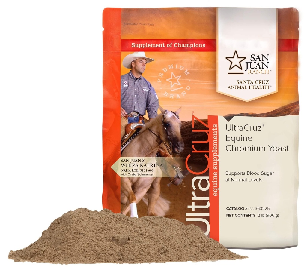 UltraCruz - sc-36325 Equine Chromium Yeast Suplemen untuk Kuda, 2 lb, Powder (454 Hari Supply)