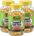 Sunshine Vitamin E dan Aloe Vera Moisturizer. Hydrating Formula untuk Dry Skin, Bantuan Suara, Pembuangan, dan Skin Elasticity. Promoses Soft, dan Healty- Mencari Kulit. 60 Vials. Kemas 3