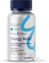 Foster & Thrive Loratadine 10mg Non Drowsy Allergy Relief for Sinus Pressure and Seasonal Allergies, Antihistamin Relieves Itchy Eyes, Sneezing, Children and Adults, 120 Tablets