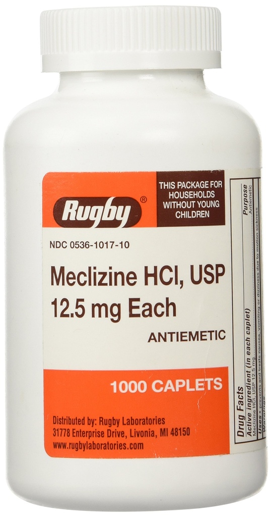 MECLIZINE TABS 12.5 MG OTC * Ukuran RUG: 1000