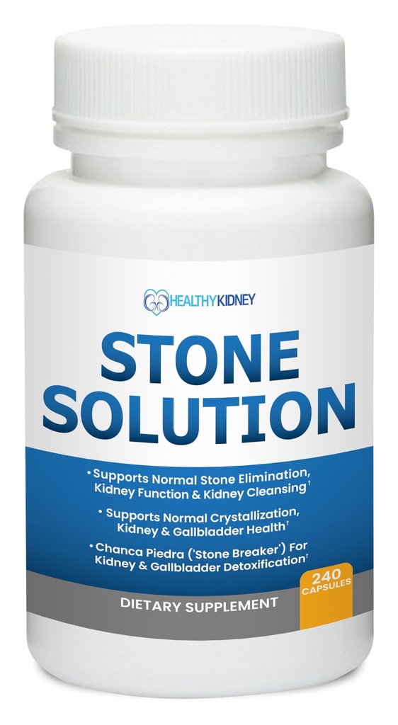 "Stone Solution Capsule- Natural Dissolver, Kidney Stone Support & Ginney Cleanser Chanca Piedra Stone Breaker" Cleanse, Flush & Stop Recurrence, Stone Relief 60
