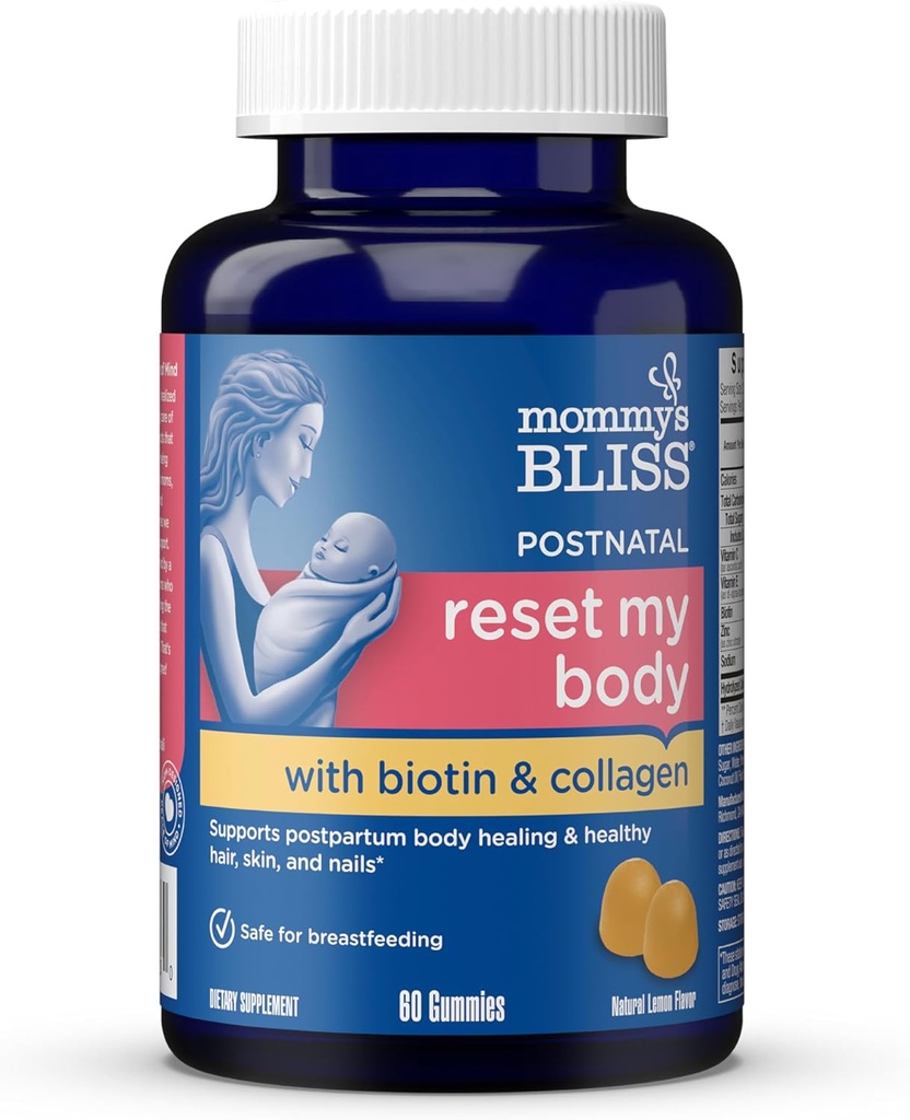 Kebahagiaan Ibu Pascasarjana Mendukung Energi & Pemulihan Gummies dengan Biotin & Collagen: Penyembuhan & Gabungan Kesehatan, Rambut, Skin & Nails Vitamin, Gluten Bebas, 60 Gummies (30 Pelayan)