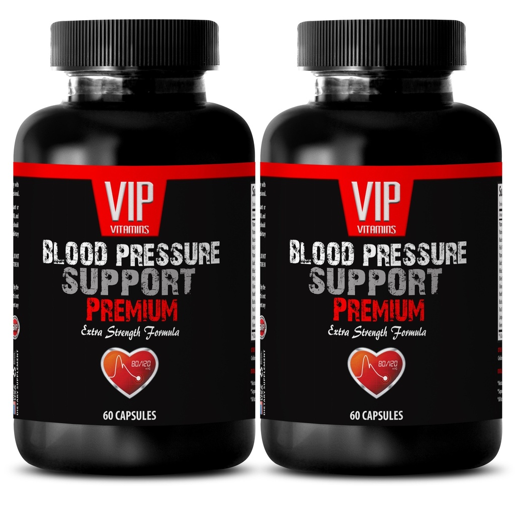 VIP VITAMINS Olive Leaf Extract Super Strength - Blood Pressure - Eat More Fruit (2 Bottles - 120 Capsules)