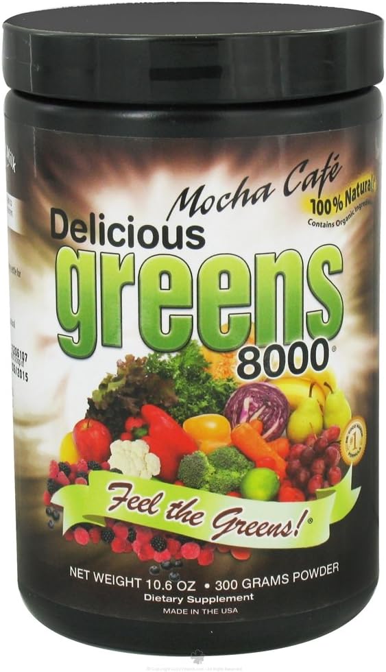 Makanan yang lezat 8000 Green Food Suplemen, Mocha Cafe, 10,6 Ounce