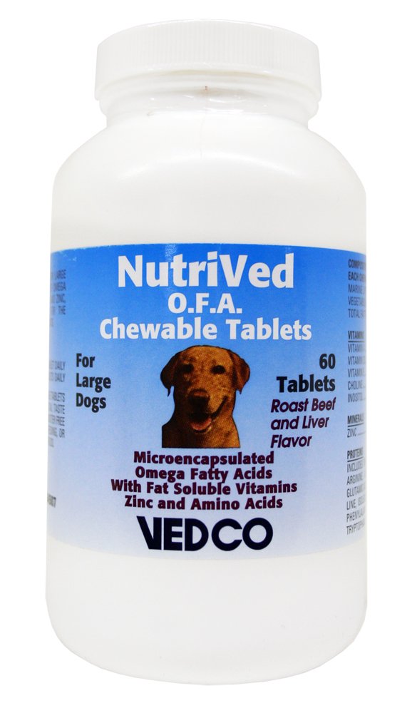 Vedco 60 Count Nutrived O.F.A. Cable Tablets untuk Large Dogs