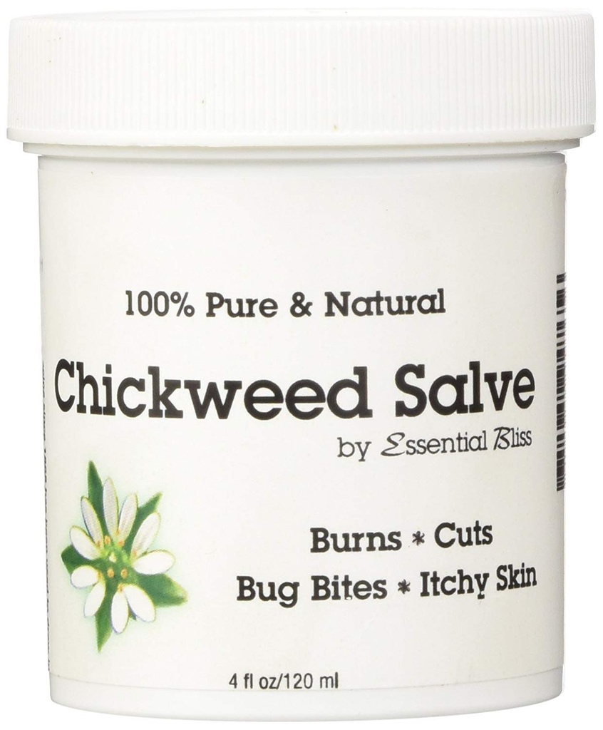 Chickweed Salve 4OZ * 100% Pure * All Natural Organic No Addonitives * Soothing Anti Itch Cream * provides Relief from Dry Skin
