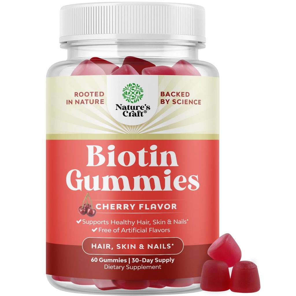 Natural Biotin Gummies for Hair Growth