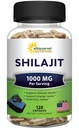 ASquared Nutrection Shilajit - 120 Capsules - Pure Shilajit Extract and Powder Complex Pills - Natural Humic & Fulvic Accid & Trace Minect - Alternative to Resin & Drops