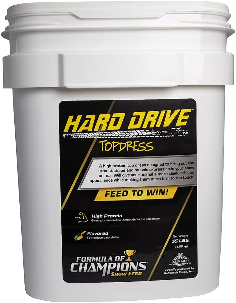 Hard Drive Topdress Pelleted Tambahan untuk Sapi, Domba, Kambing, dan Babi, 35 Lb Bucket