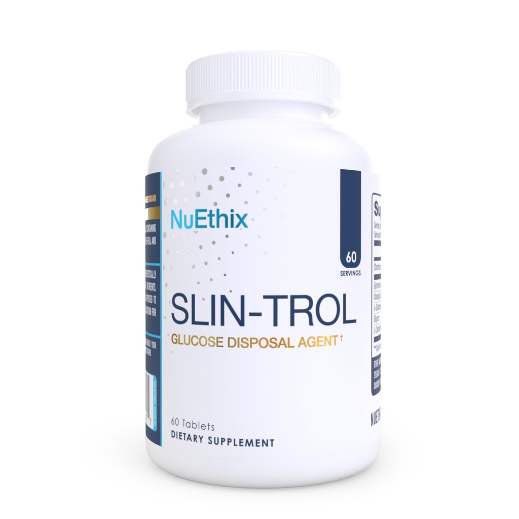 Formulasi NuEthix SLIN- Trol, Glumpia Disposal Agent Pills for Men & Women, Nutrient Partitioning Suplemen dengan Chromium Polynikokinate, & Glycine, Effetive Carb Absorpsi, Non-GMO, 60