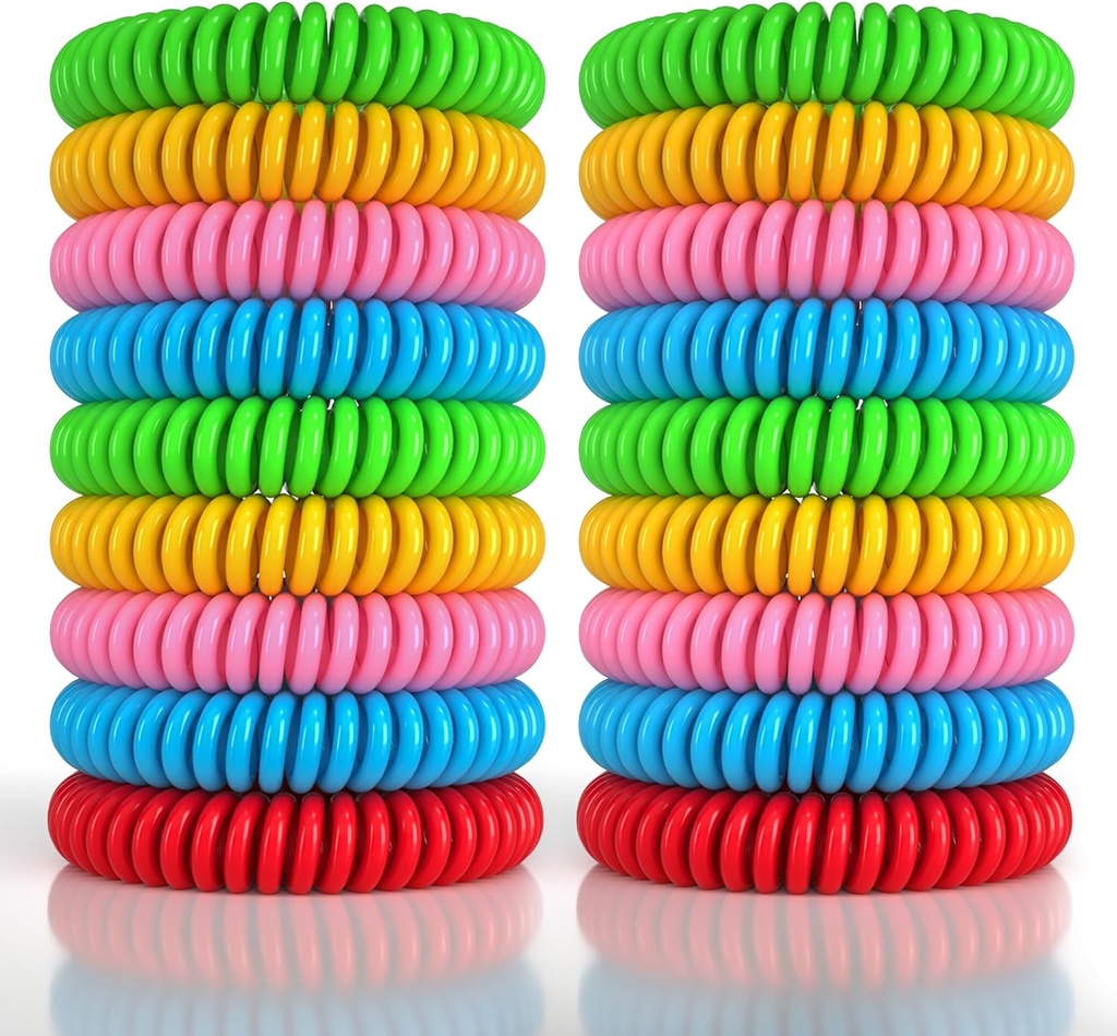 18 Pack Mosquito Repellent Brackets for Dewata & Kid, DEET-Free Waterproof Band, Individual Wrestband Repellent