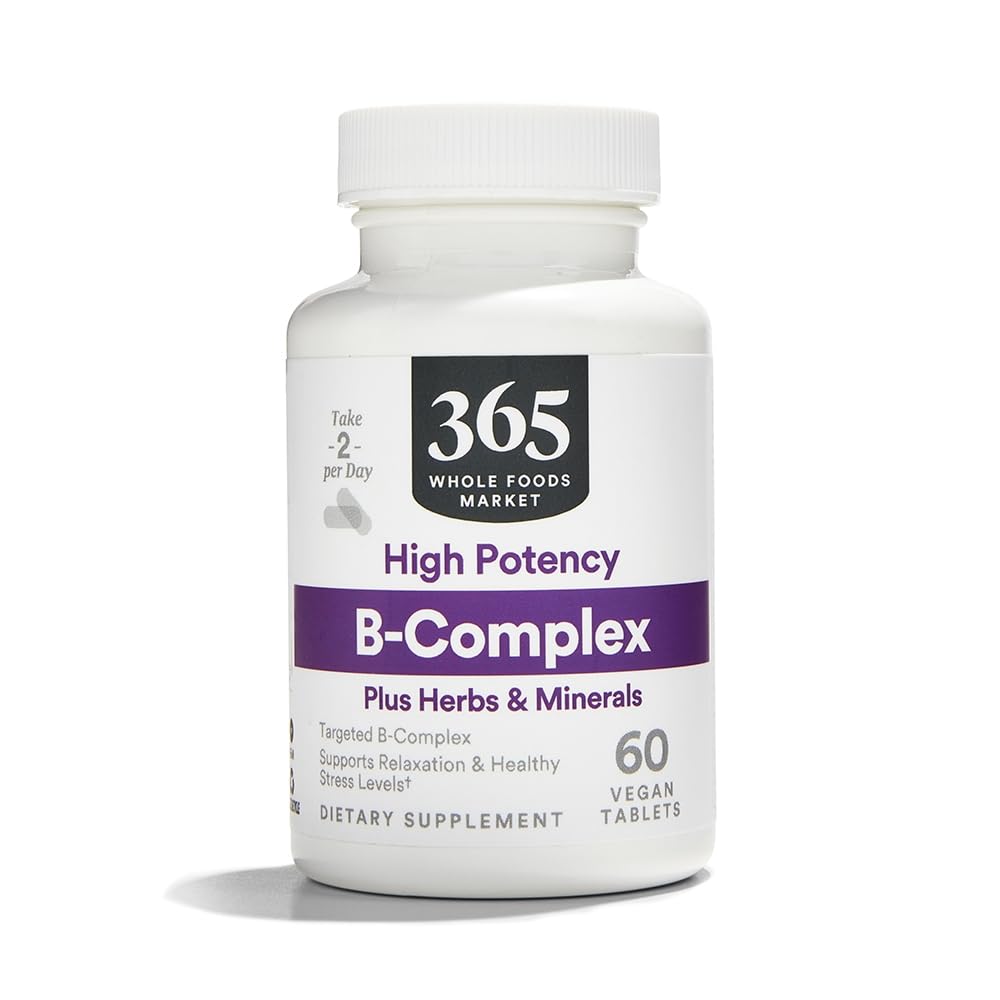 Nilai 365 Sehari-hari, Kompleks B Potensi Hi w / Herbal Dukungan, 60 ct