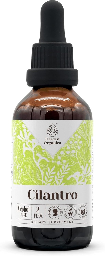 Cilantro Alcohol- Free Natural Tincture Extract, Imune System Booster, Liquid Drops Terbuat dari 100% Cilantro Dry Leaf (2 fl oz)