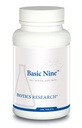 Riset Biotika Basic Nine Whole Food Reed Trace Minesically Bound, Termasuk Antioksidants SOD dan Catalase, 100 Tablet