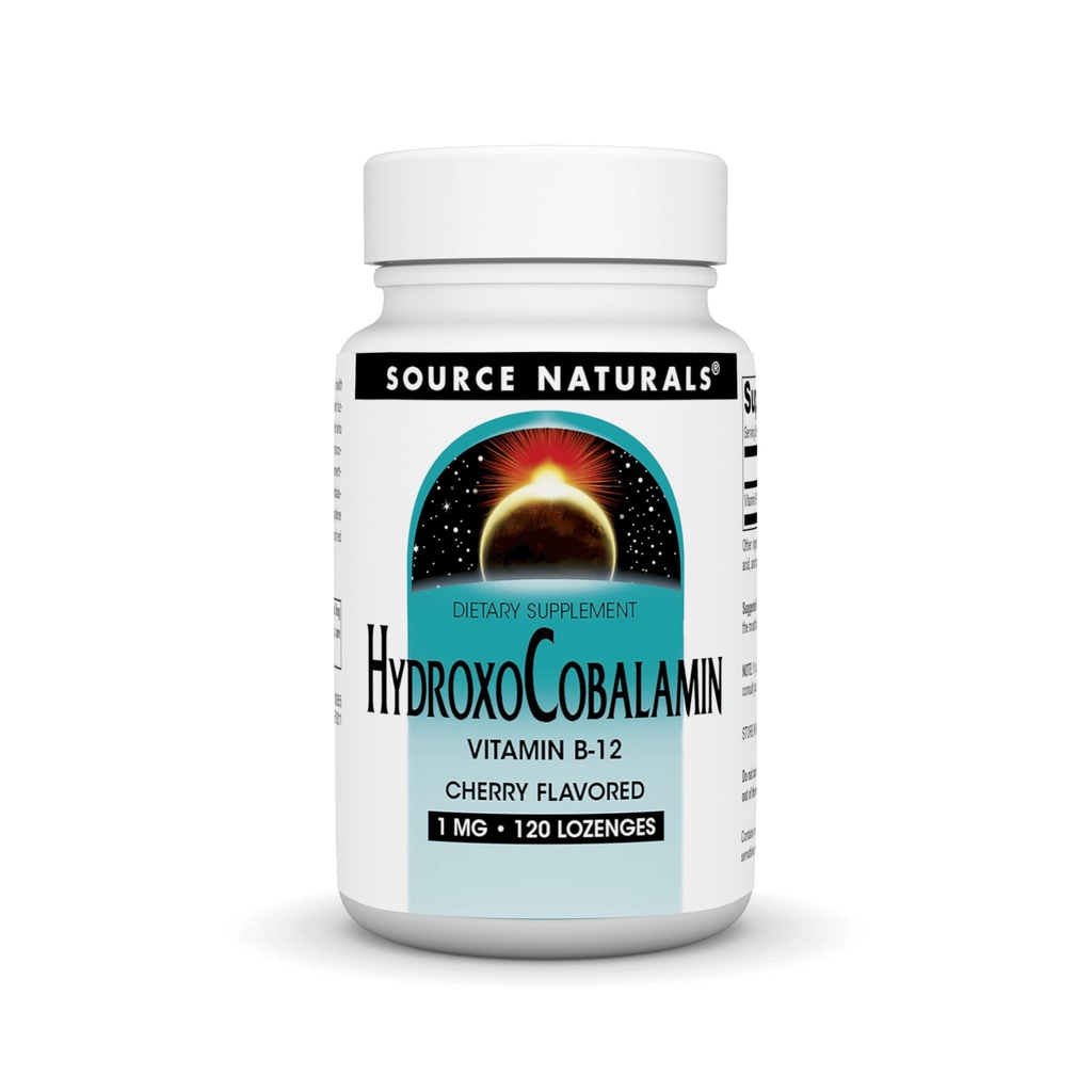 Sumber HydroxoCobalamin, Vitamin B-12, 1 mg - 120 Cherry Flavored Lozenges