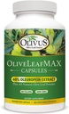 OliveLeafMAX Olive Leaf Extract (40% Oleuroepin) + Organic Olive Leaf Powder + No Fillers + 300 Vegetarian Capsules + Sourced from Spain and Manufacered in USA at GMP Facility