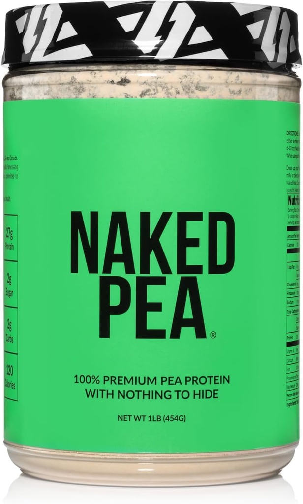 Telanjang Pea - Pea Protein Isolat - Tanaman berbasis, Vegetarian & Vegan Protein. Mudah Digest, Non- GMO, No Laktosa, No Soy and Gluten Free - 15 Servings