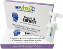 MyVitalC Focus & Energy Suplement - Murni ESS60 dalam Organic Virgin Olive Oil - 30 Day Supply 150 ML - Paket 6