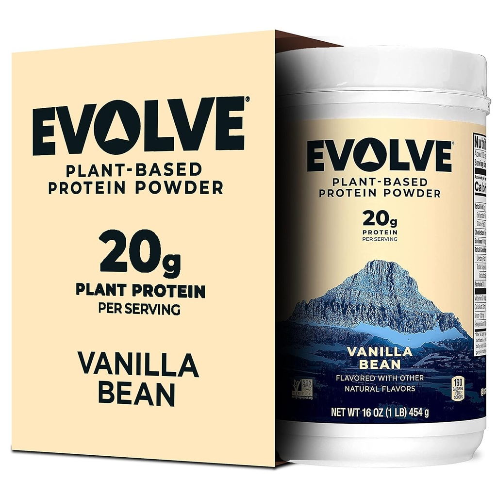Evolve Protein powder, Ideal Vanilla, 20g Protein, 1 Pound (Paket 2)