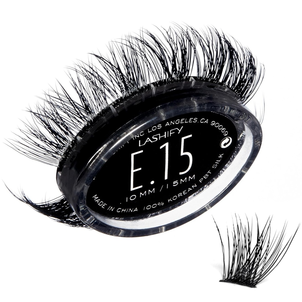 Lashify Extreme 15mm Gossamer DIY Eyelash Extensions Refill, Black, Easy False Lashes To Add Elemendous Volume