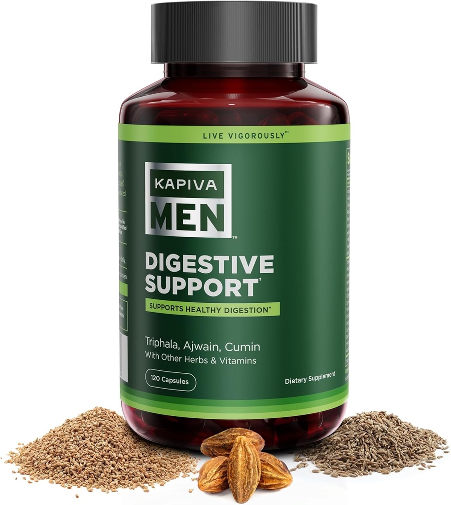 Suplemen Dukungan Digetical dengan Triphala, Ajwain, Cumin, dan Herbs dan Vitamin lainnya, Mendukung Diffolent Sehat dan Kesehatan Gut, Supply 60 Hari, 120 Kapsul