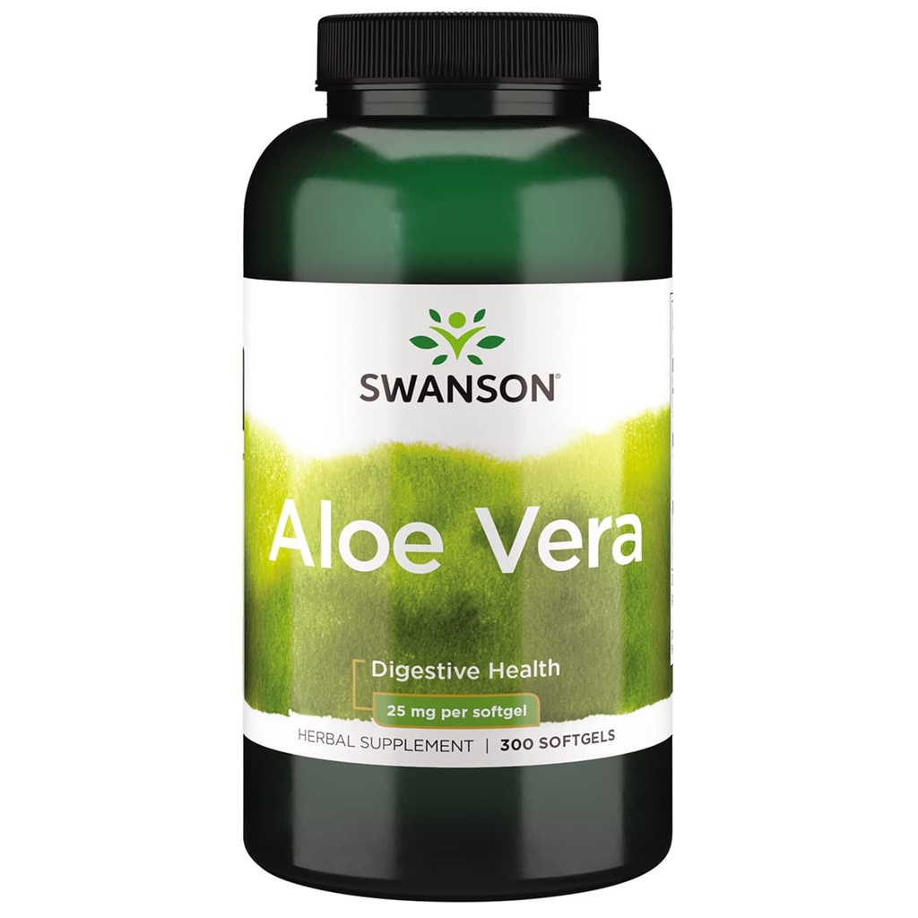 Swanson Aloe Vera 25 Miligrams 300 Sgels