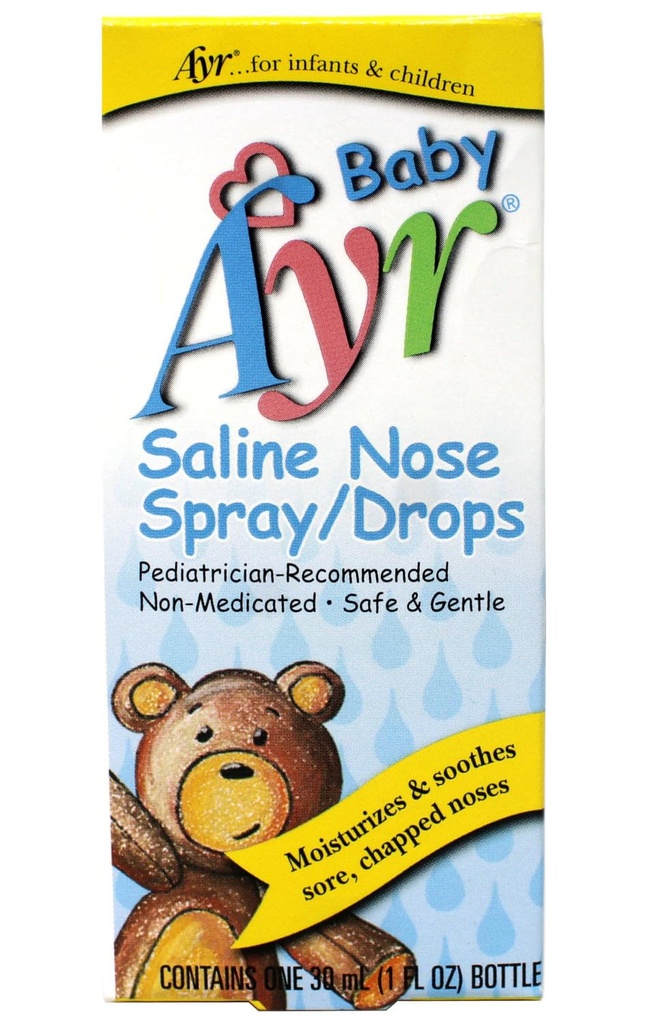 AYR Baby Saline Nasal Spray / Drops, 1 Oz