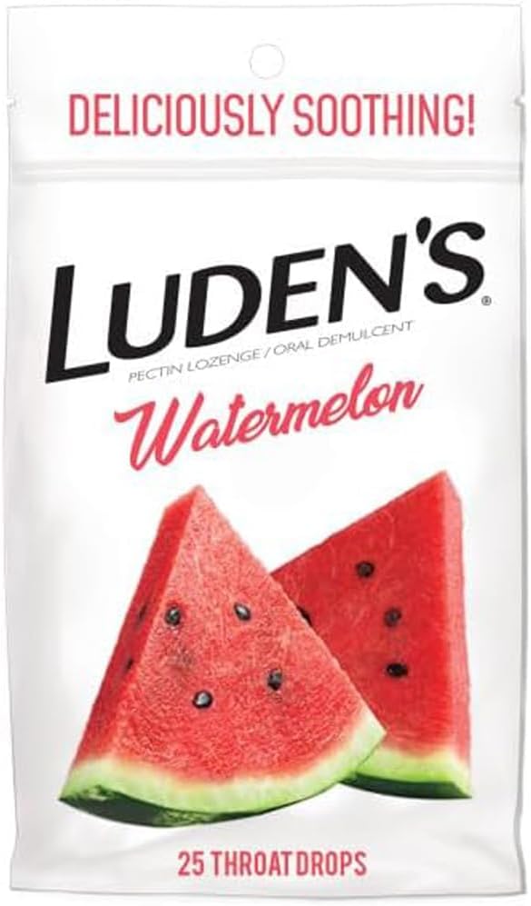 Luden 's Soothing Throat Drops, Watermelon, 25 ct (Pack of 1)