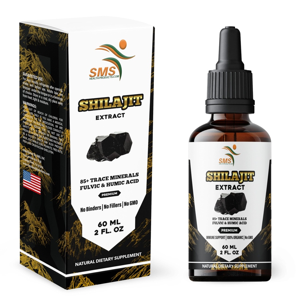 Shilajit Pure Himalaya (40% Fulvic Acid Supplement) (High in Trace Minements, No Fillers, Manufactured in The USA) Drops 124; Alcohol- Free Tincture 124; Herbal Supplemen 124; Vegan 124; 2 Fl Oz