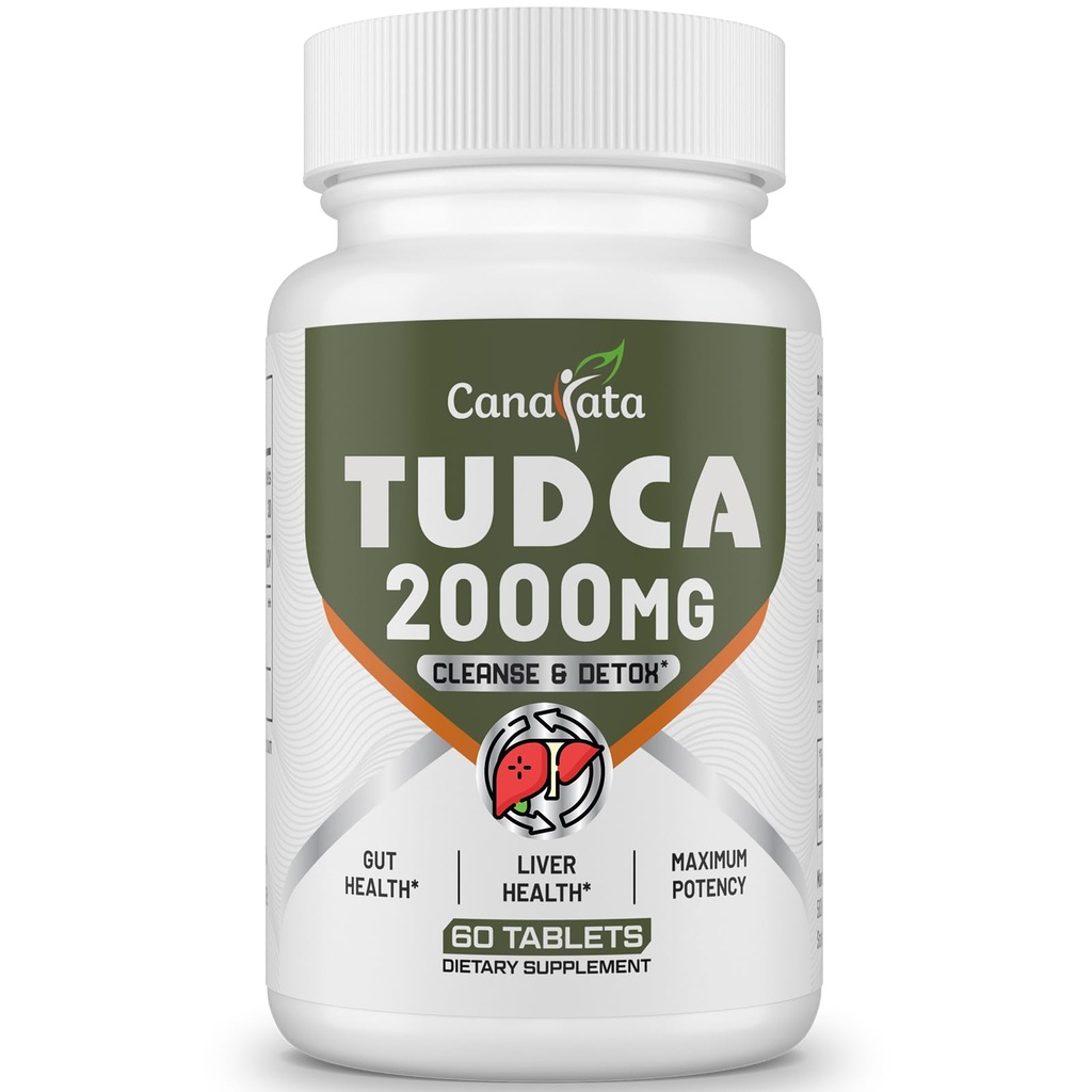 TuDCA Liver Suplemen 2000mg - Strong Bile Salts Dukung Liver Detox & Cleanse - Liver and Galley Health Formula-Easy to Swallow tablet-30 Days Suppply