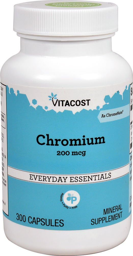 Vitacost GTF Chromium Polynikotinate sebagai ChromeMate - 200 mcg - 300 Capsules