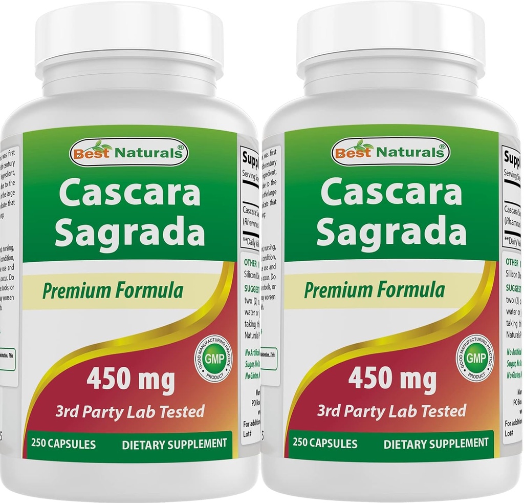 Cascara Sagrada 450 mg 250 Capsules (250 Cacah 2)