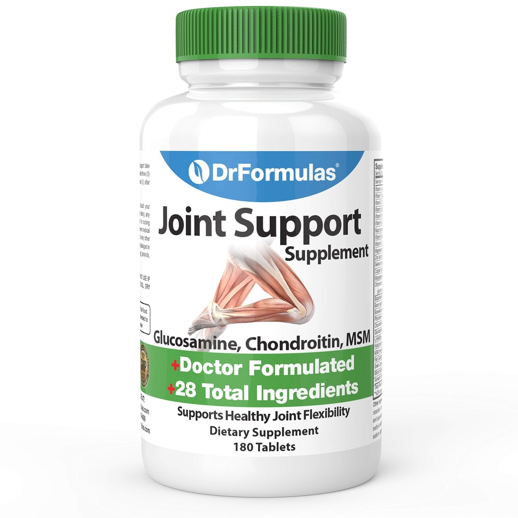 Suplemen Dukungan Gabungan DFormula untuk Pria & Perempuan: 124; Glucosamin Chondroitin Masm, (Mendamine) 60 Hari Suppply