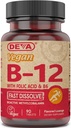 SIXNE Deva Nutrition Vegan Vitamin Sublingual B-12 Tablet, 2 Count