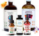 Liquid Limid Bundle LIQUIDHEALTH Ultimate Bariatric - Daily Bariatric Multivitamin with Iron, Calcium, Magnesium, Vegan D3 & Organic B12 - Operasi Bariatric Harus Haves, USA Made