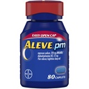 Caplet Aleve PM, Bantuan Tidur Akting Cepat dan Relief Pain untuk Kepala Sakit, Otot Aches, Non- Habit Membentuk 220 mg Naproxen Sodium dan 25 mphenhydramine HCl Capsules, 80 menghitung